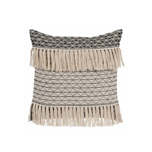 Geometric Fringe Cushion