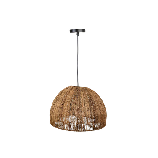 Jute Half-Round Ceiling Light